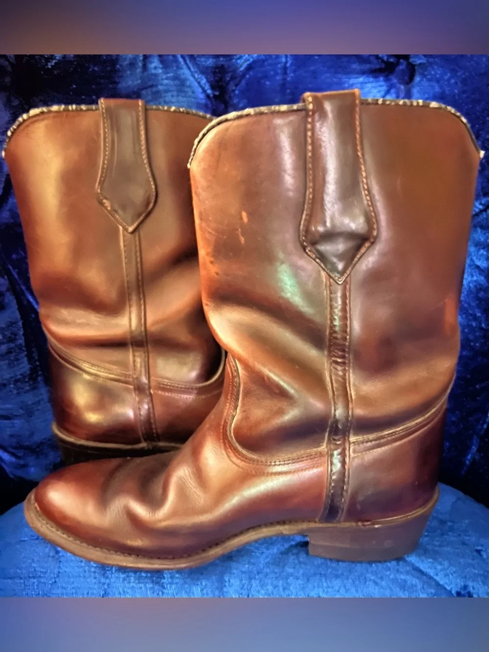 FRYE| Duke Roper Brown Leather Distressed calf boots  Boots 8K03759 Sz 8.5